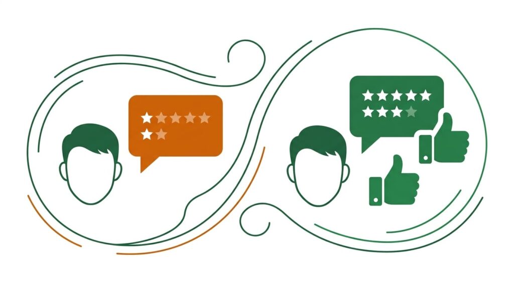 ilustración flat de opiniones y testimonios sobre suplementos para la calvicie