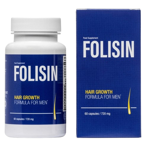 Folisin suplemento natural para la caída del cabello y calvicie en hombres