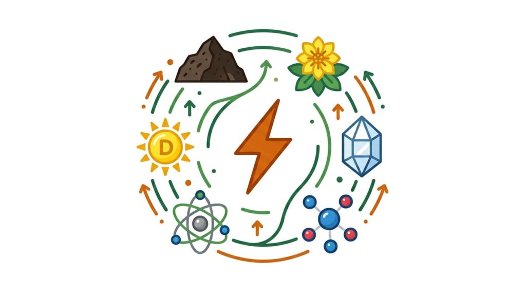 Remedios para el Cansancio Físico y Mental: 8 Naturales 5 ilustración flat de suplementos naturales para combatir el cansancio y recuperar la energía