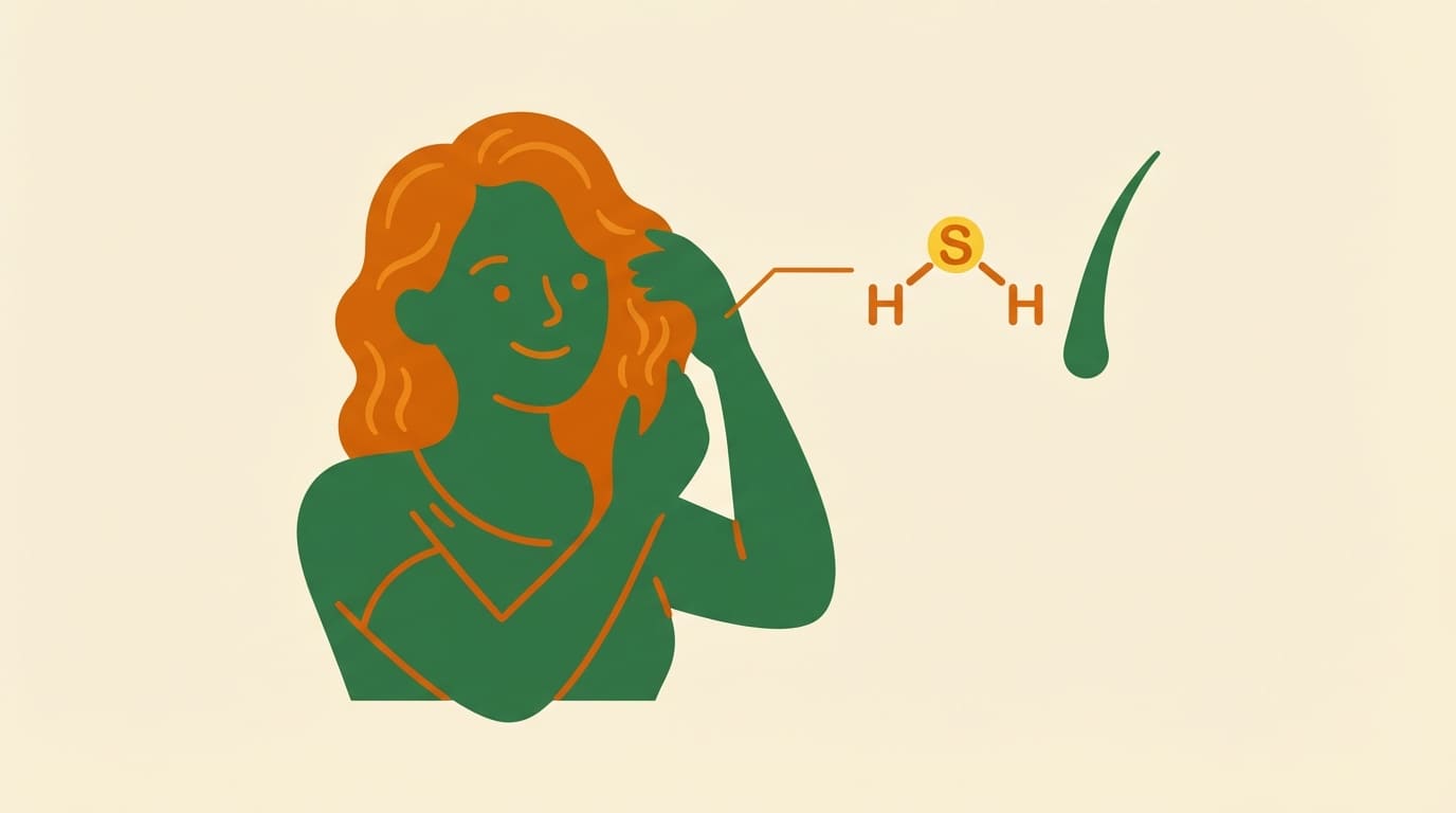 ilustración de los beneficios del MSM para la piel, el cabello y las uñas